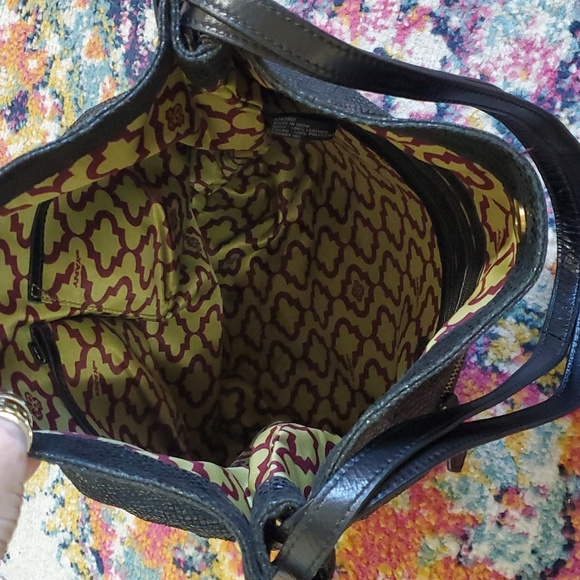 OrYANY Black Croco Embossed Parent Leather Hobo Bag - Picture 8 of 11